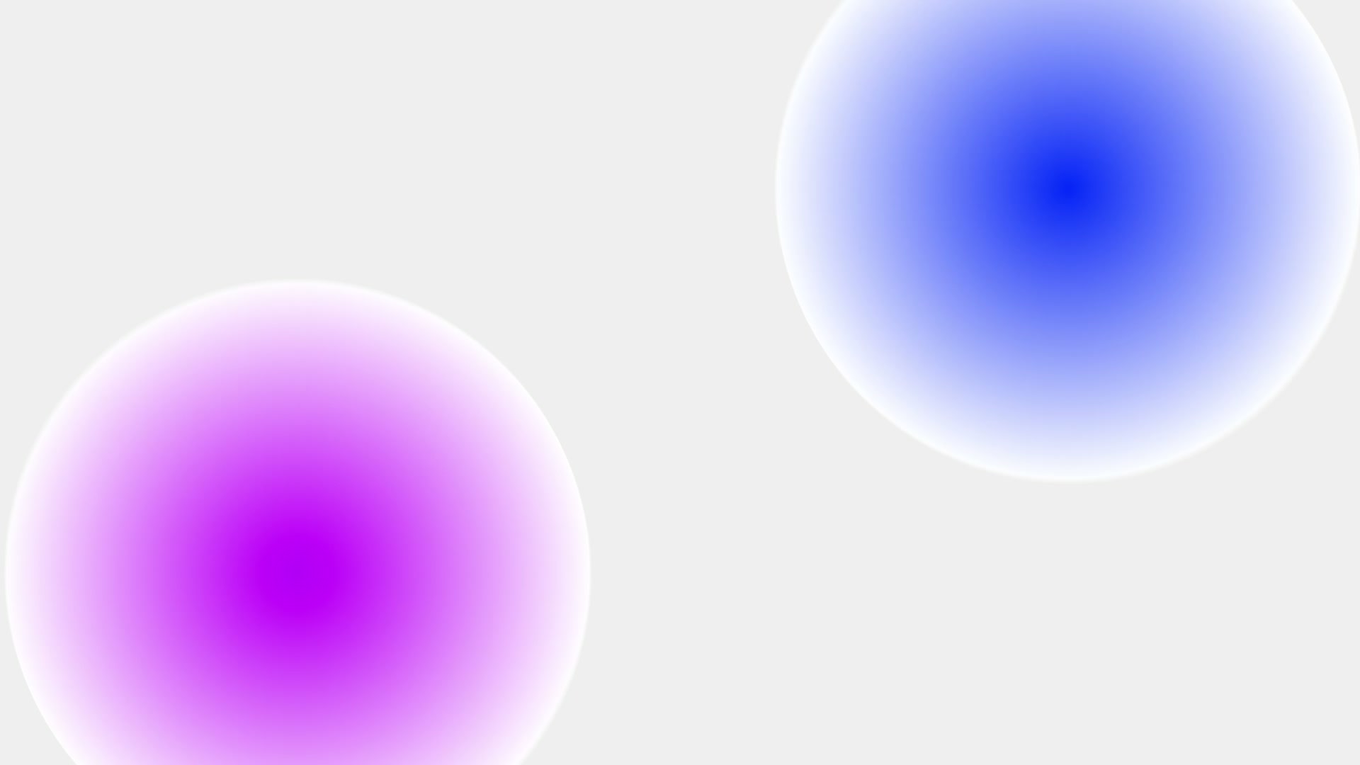 Soft purple and blue circular forms on a pale field, before they settle into an interface.
